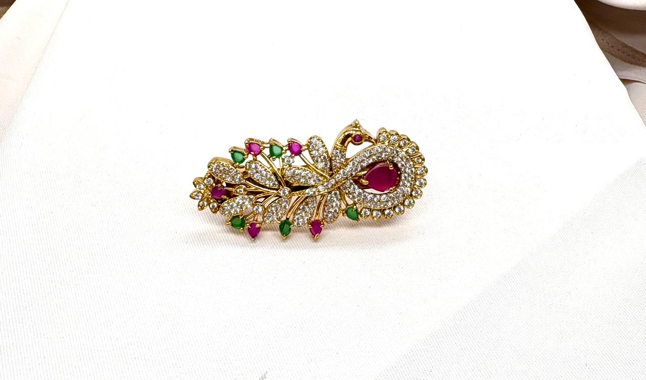 Infinity peacock Hair Clip