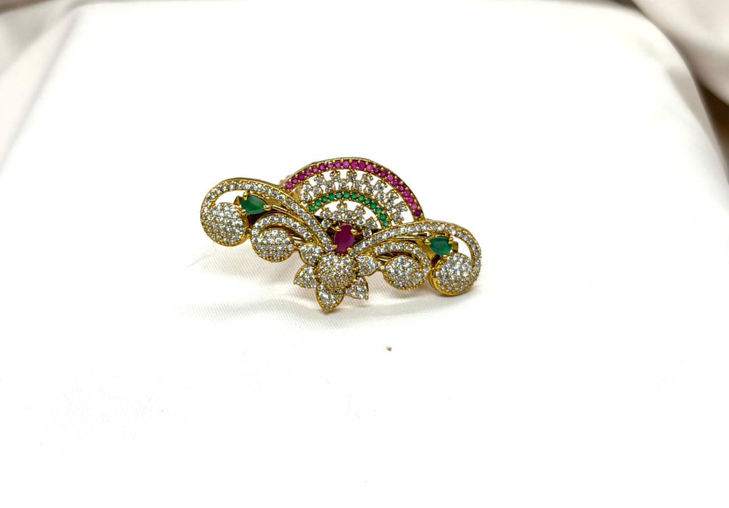 Hair clip with white stones