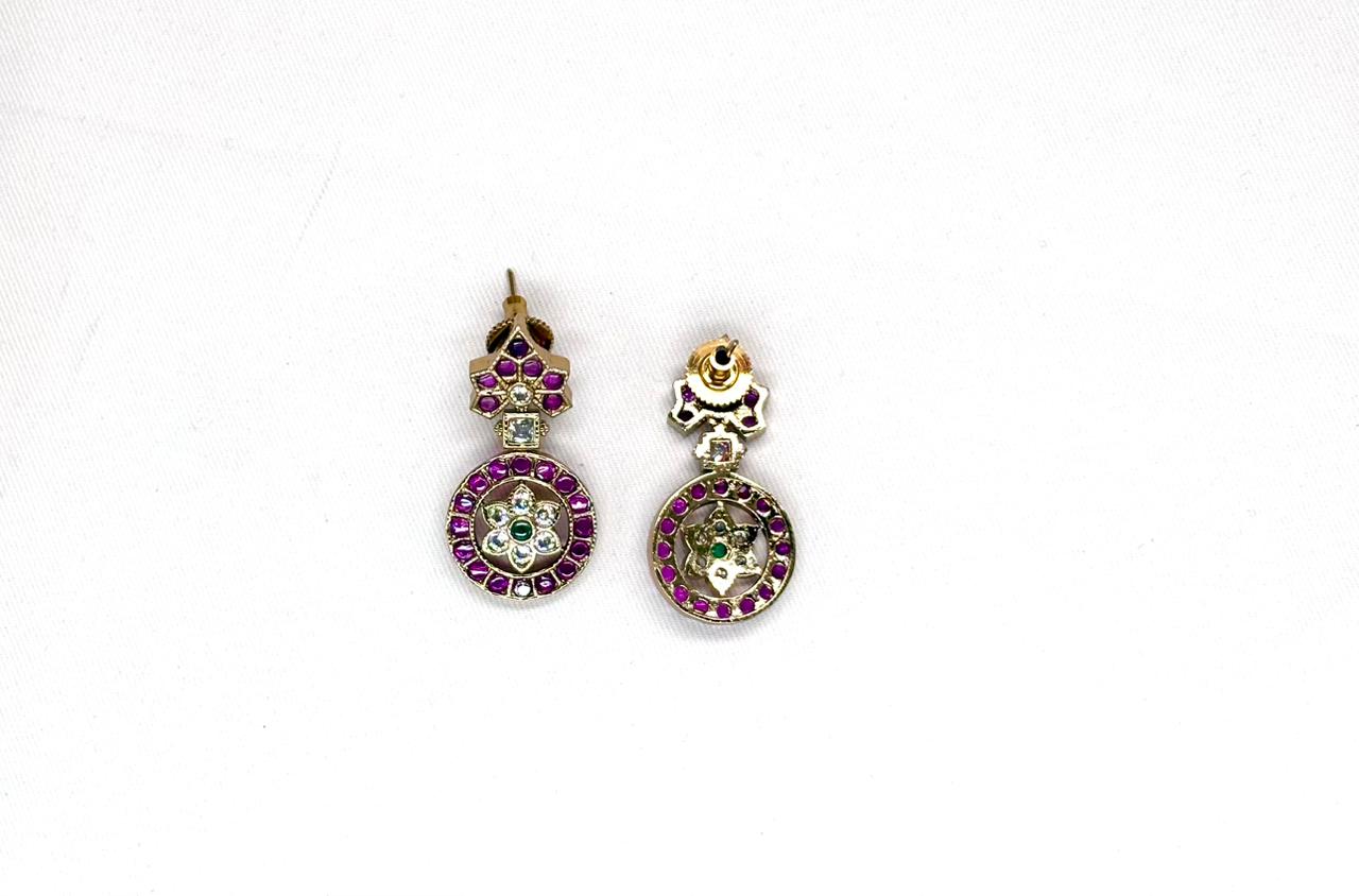 Jadau kundan Flower designed Long Necklace