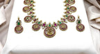 Jadau kundan Lord Lakshmi Designed  Long Necklace