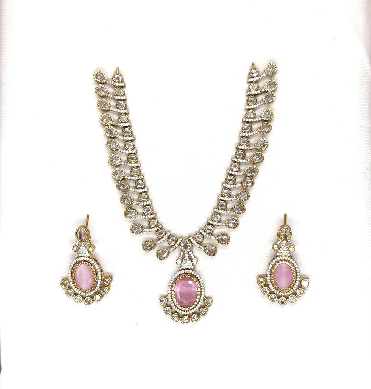 Baby Pink Victorian Short Necklace