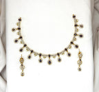 Matte finishing with Purple stone's Short Necklace