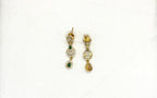 Matte finishing with Green stone's Short Necklace