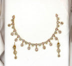 Matte finishing with Baby-Pink stone's Short Necklace