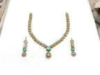 Victorian With Small Mint-Green Stone Short Necklace