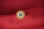Matte finishing with Kempu-Stone's Sun Designed Earring