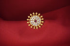 Matte finishing with Kempu-Stone's Sun Designed Earring
