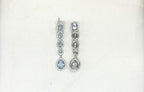 Silver Short Necklace with White Stone's