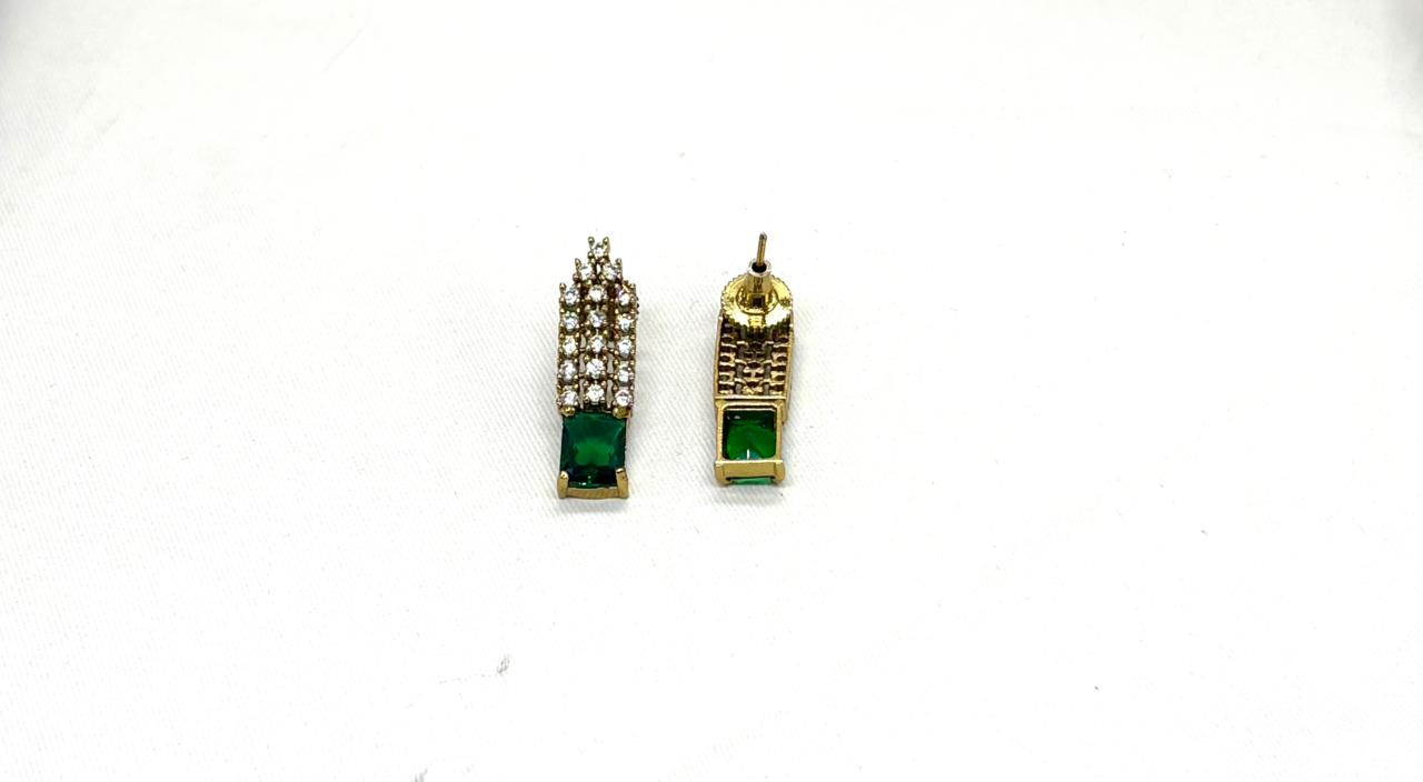 Victorian finishing Kanti with Green Stone