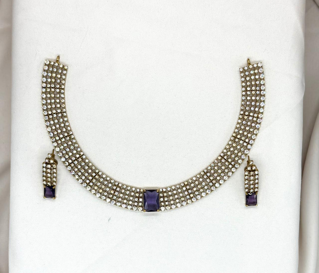 Victorian finishing Kanti with Purple Stone