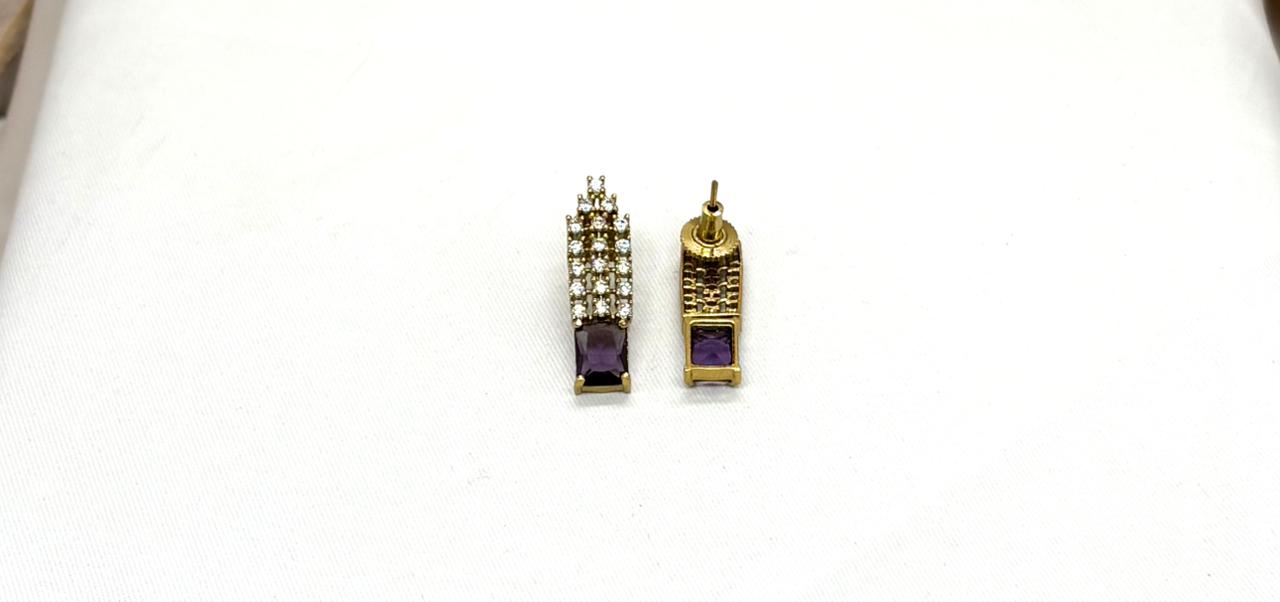 Victorian finishing Kanti with Purple Stone