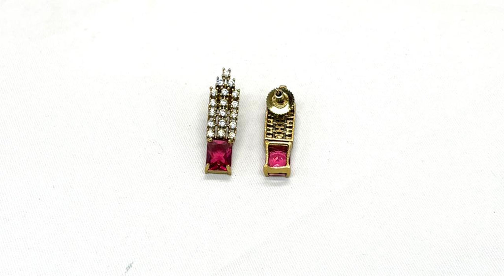 Victorian finishing Kanti with Red Stone