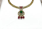 Victorian Kanti with Red Monalisa Beads Stone