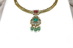Victorian Kanti with Mint-Green Monalisa Beads Stone
