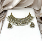 Premium Victorian Choker With Small White Onyx Stones