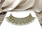 Premium Victorian Choker With Small White Onyx Stones