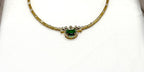 Mehndi finishing short Green stone Necklace
