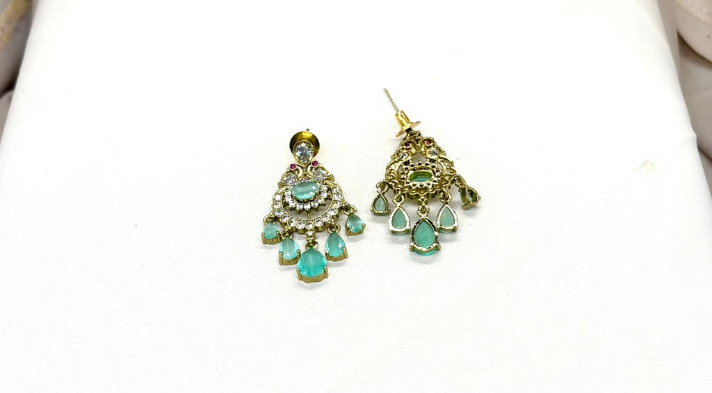 Victorian Mint-Green Two steps Long Necklace