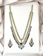 Victorian Purple Stone's Two steps Long Necklace