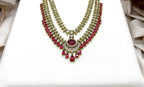 Victorian Red Stone's Two steps Long Necklace