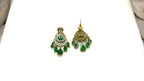 Victorian Green Stone's Two steps Long Necklace
