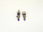 Victorian Short Necklace With Moissanite Purple stone