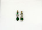 Victorian Two Steps With Green Stone's Long Necklace