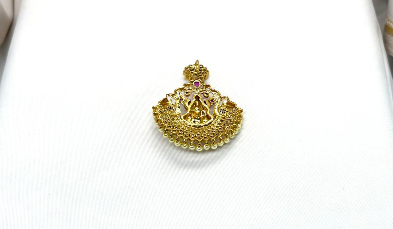 Matte finishing Lord Lakshmi Locket