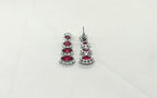 Silver finishing Red Stone Short Necklace