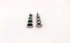 Silver finishing Green Stone Short Necklace