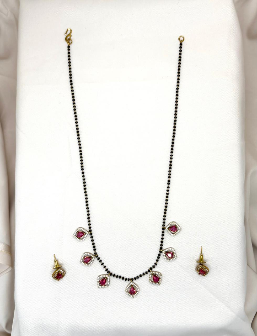 Mangalsutra With Red Stones