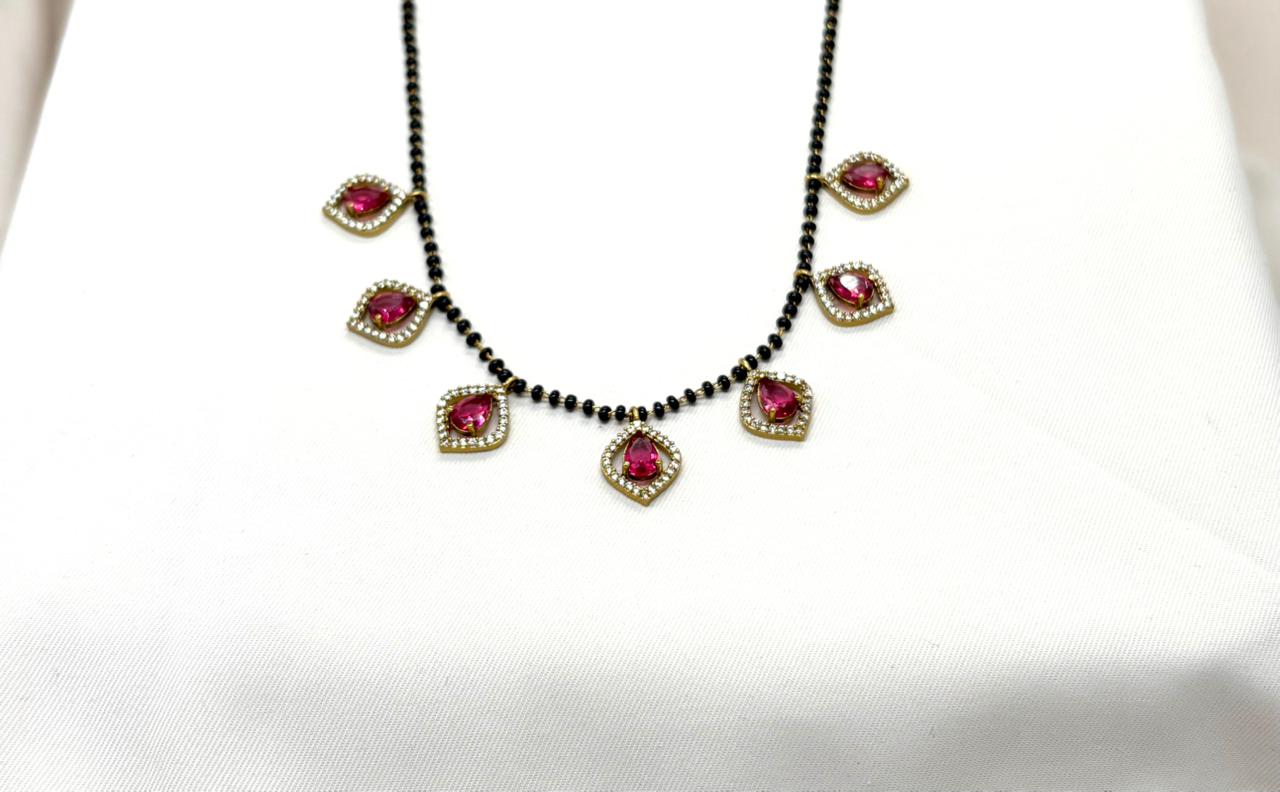 Mangalsutra With Red Stones