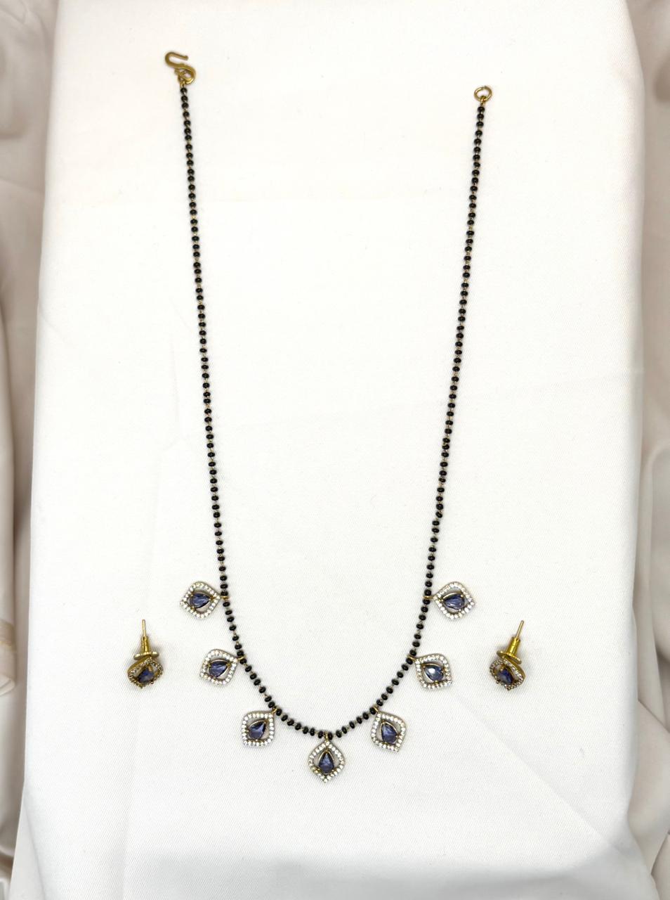 Mangalsutra With Purple Stones