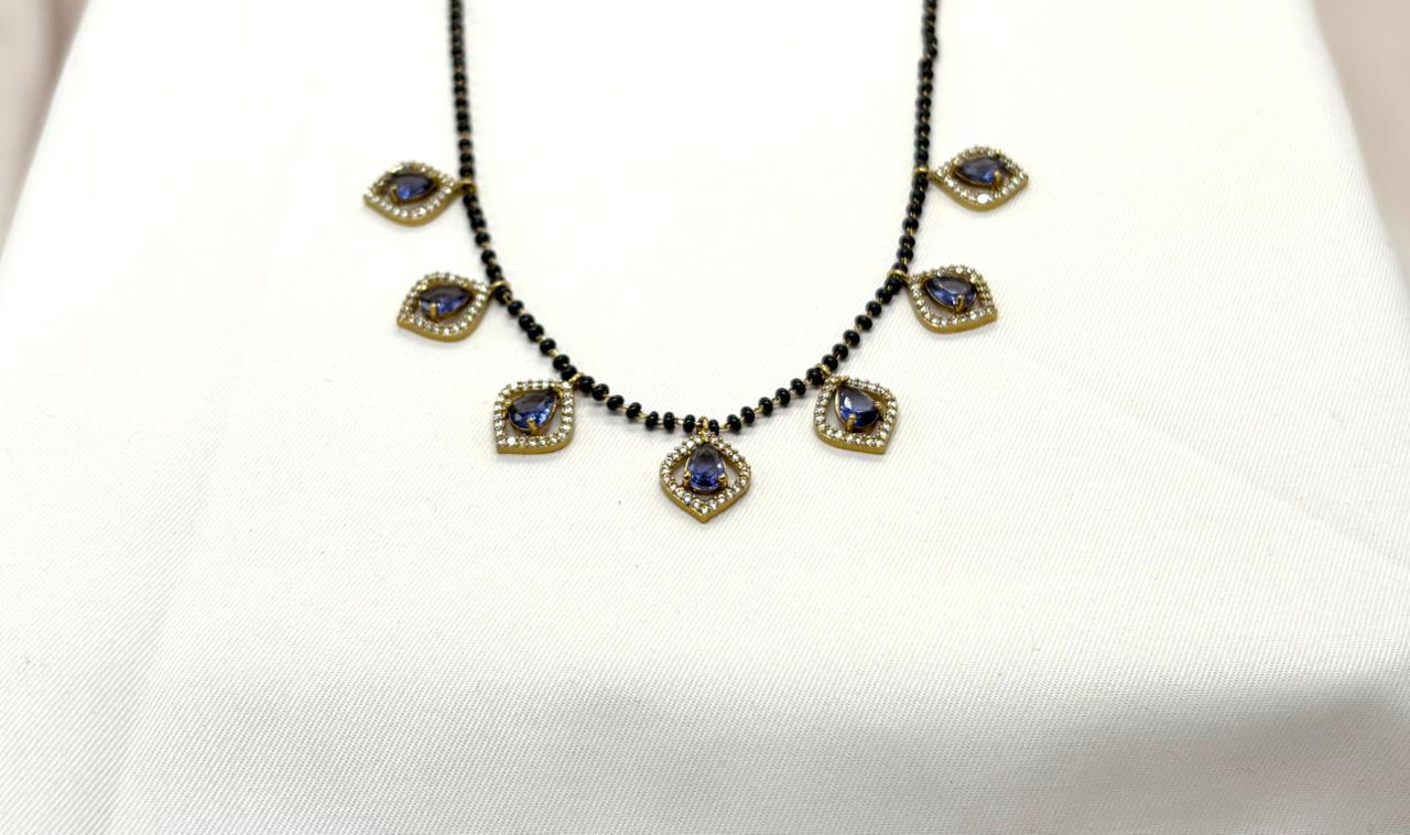 Mangalsutra With Purple Stones