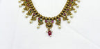Nakshi finishing Short Necklace With White pearls