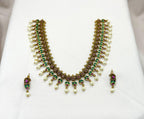 Nakshi finishing with white pearls Short Necklace