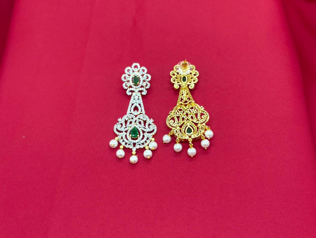 Gj polish Green Stones  Long Necklace