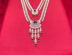 Gj polish purple stone Two Layered Long Necklace