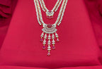 Gj polish Pink stone Two Layered Long Necklace