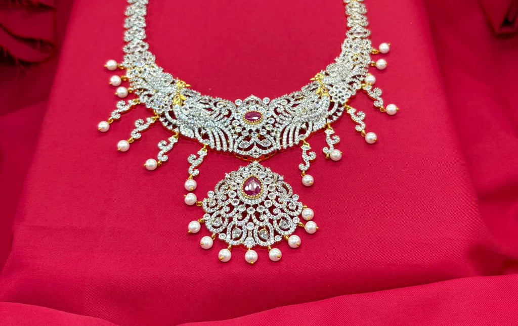 Gj polish Long Necklace With Peacock Designed