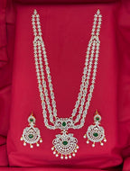 Gj polish Green Stones  Long Necklace