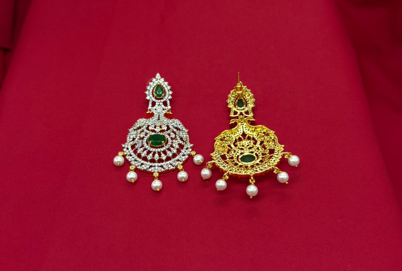 Gj polish Green Stones  Long Necklace