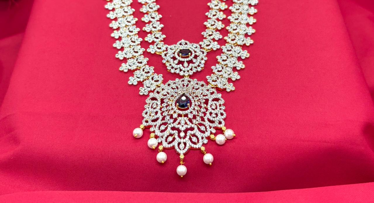 Gj polish purple Stones  Long Necklace