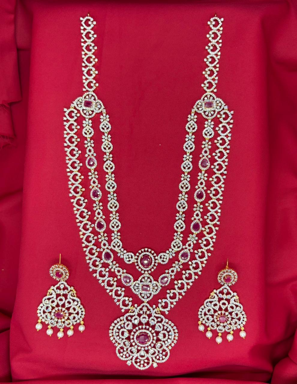 GJ Polishing 3 layers With Heart Shape Designed Long Necklace