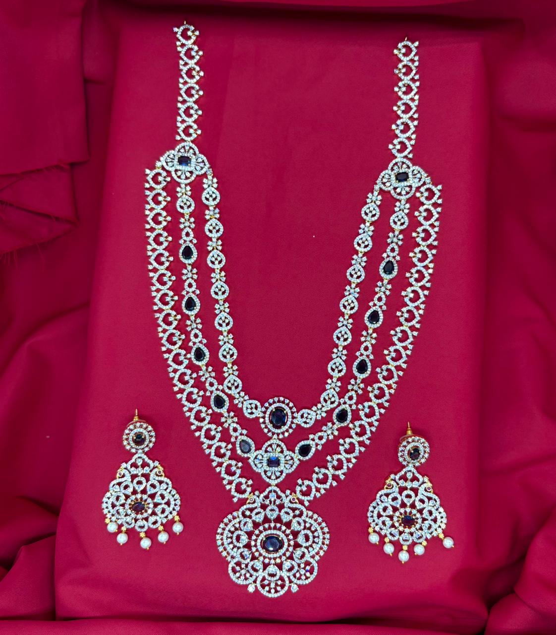 GJ Polishing 3 layers With Heart Shape Designed Long Necklace