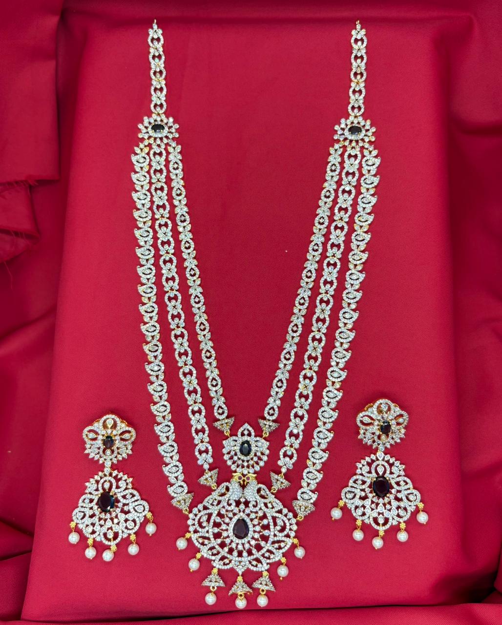 Gj polishing With peacock Designed Long Necklace