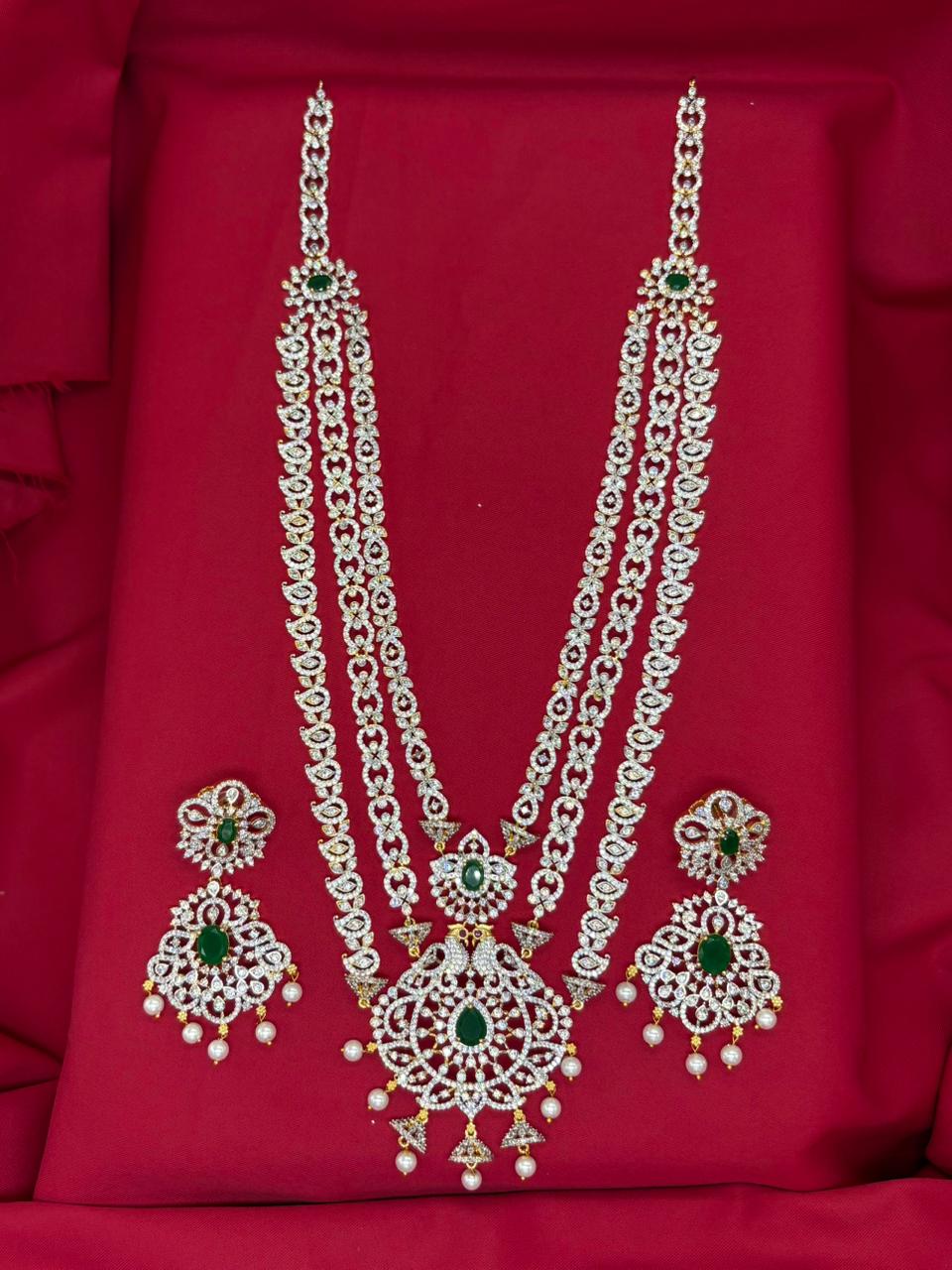 Gj polishing With peacock Designed Long Necklace