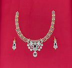 Gj polishing Purple Stone With Peacock Designed  Short Necklace