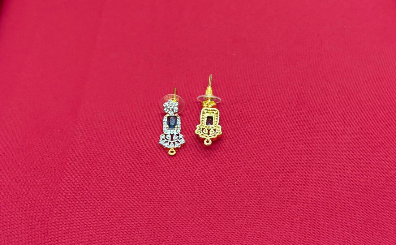 Gj polishing Purple Stone With Peacock Designed  Short Necklace