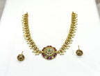 Gold finishing with white pearls  Short Necklace